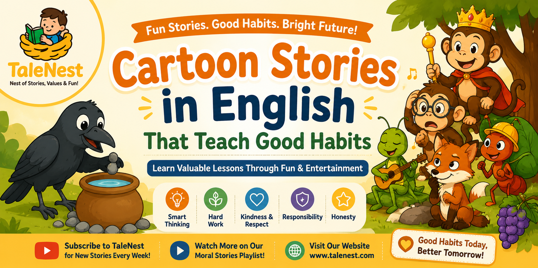 Cartoon Stories in English That Teach Good Habits
