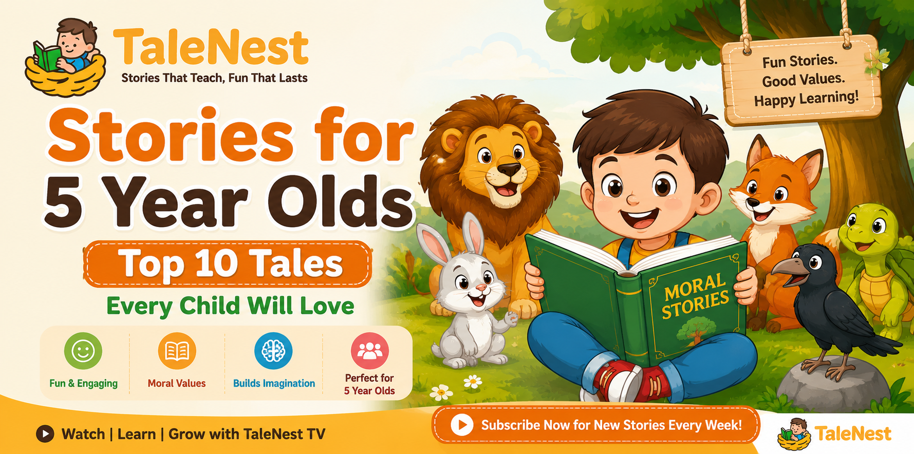 Stories for 5 Year Old – Top 10 Tales Every Child Will Love